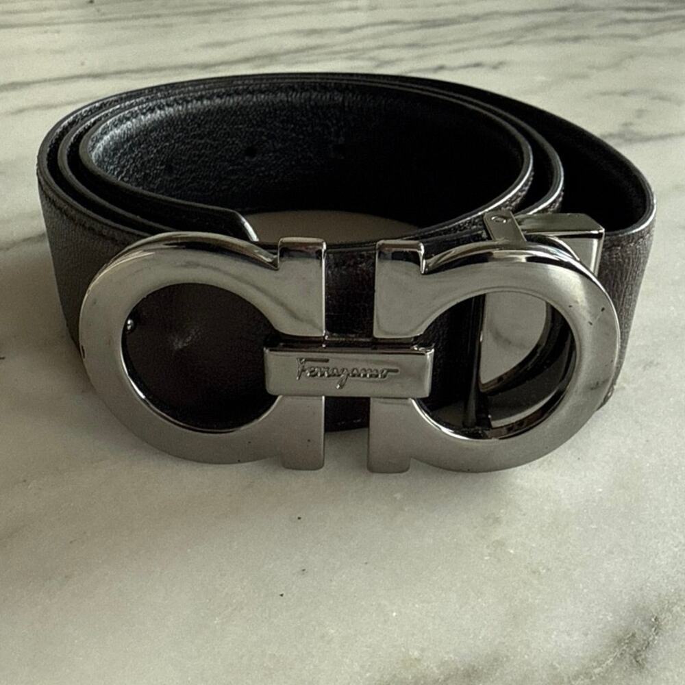 Men’s Ferragamo Men's Gancini Reversible Leather Belt 100cm / 40in